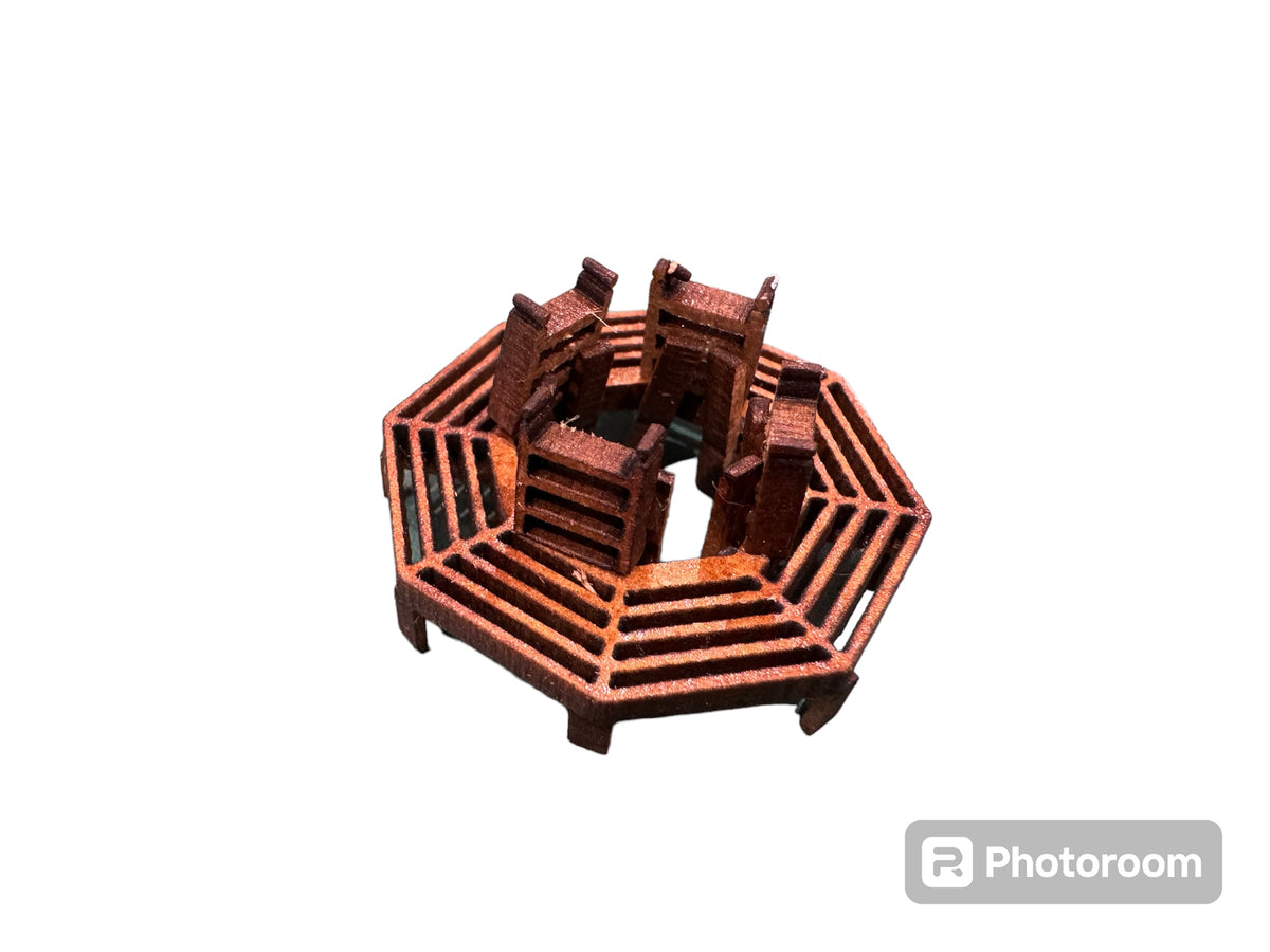 O Gauge pack of 2 Tree Seats Laser Cut Kit