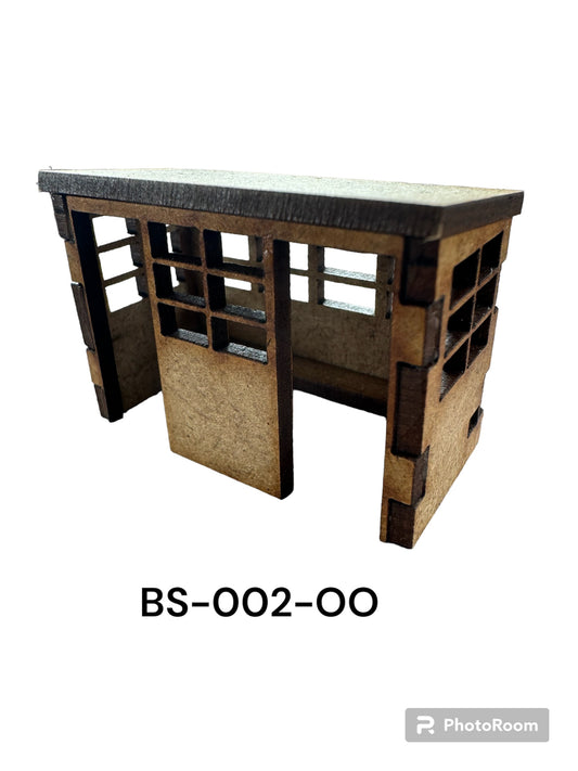 O Gauge 1950's style Bus Shelter, 1/43Scale 7mm model railway