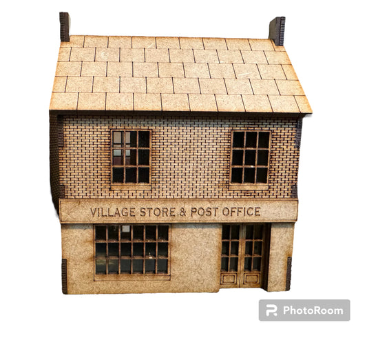 'OO' Gauge Georgian Village store & Post office laser cut kit. Model Railway.