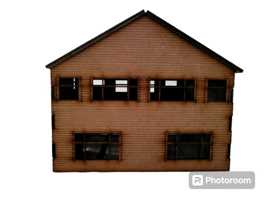 A Pair of Laser Cut 1:76 Scale  1970s Semi Detached Houses With 2 Garages In MDF
