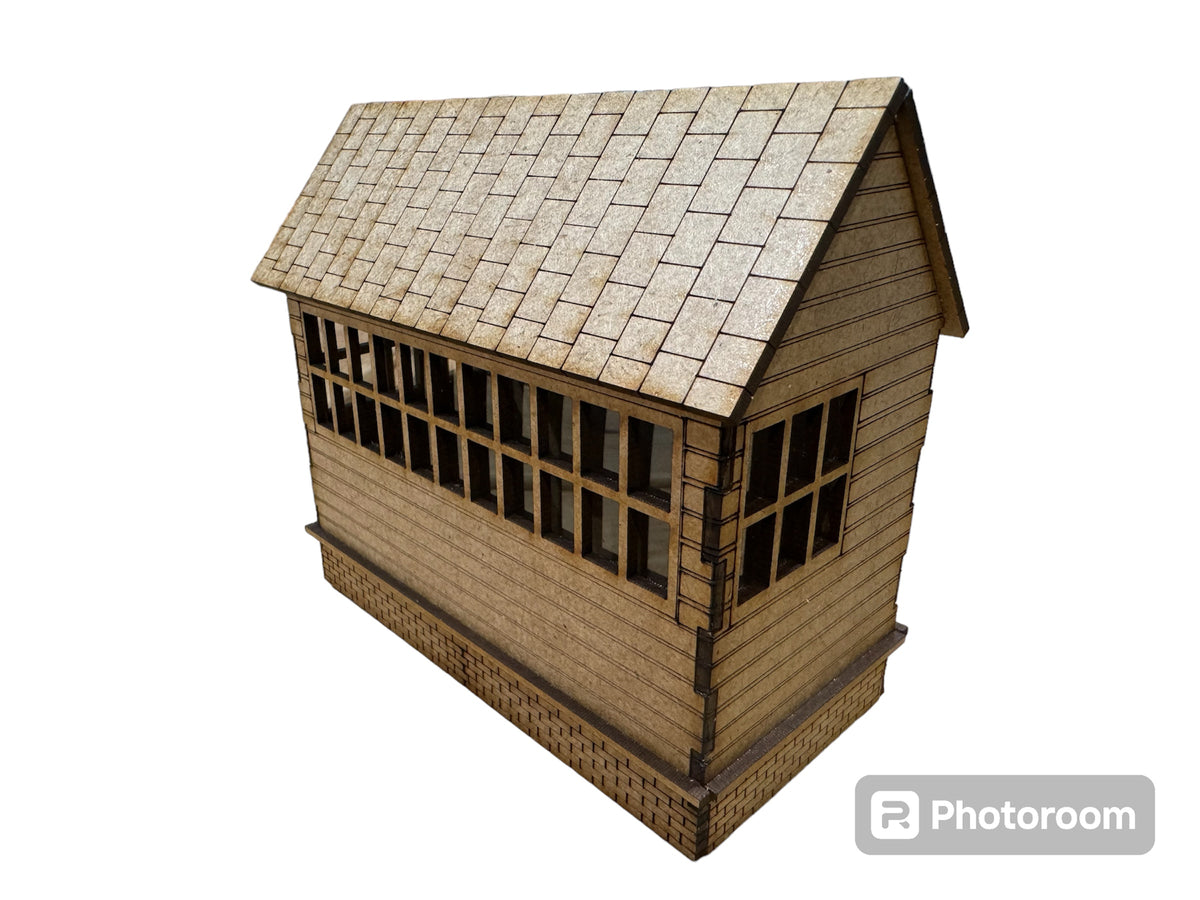 O Gauge  Small Line Side Ground Level Signal Box. Laser cut - 7mm Scale.