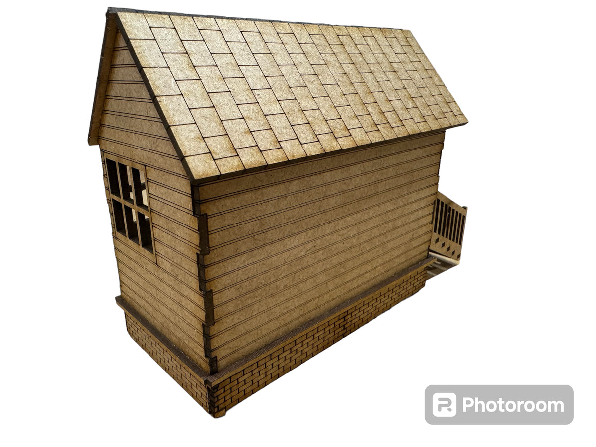 O Gauge  Small Line Side Ground Level Signal Box. Laser cut - 7mm Scale.