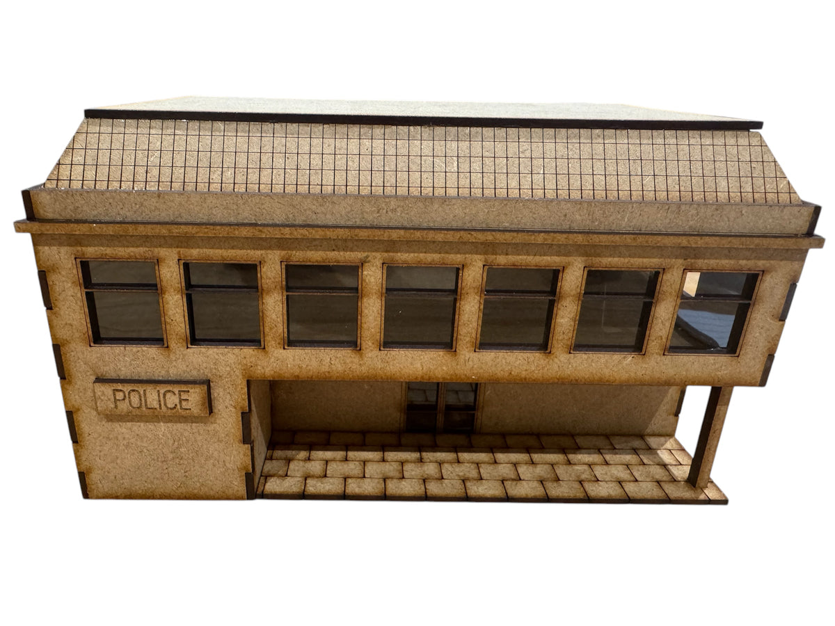 Town Police Staion.  ‘OO' Gauge laser cut kit.