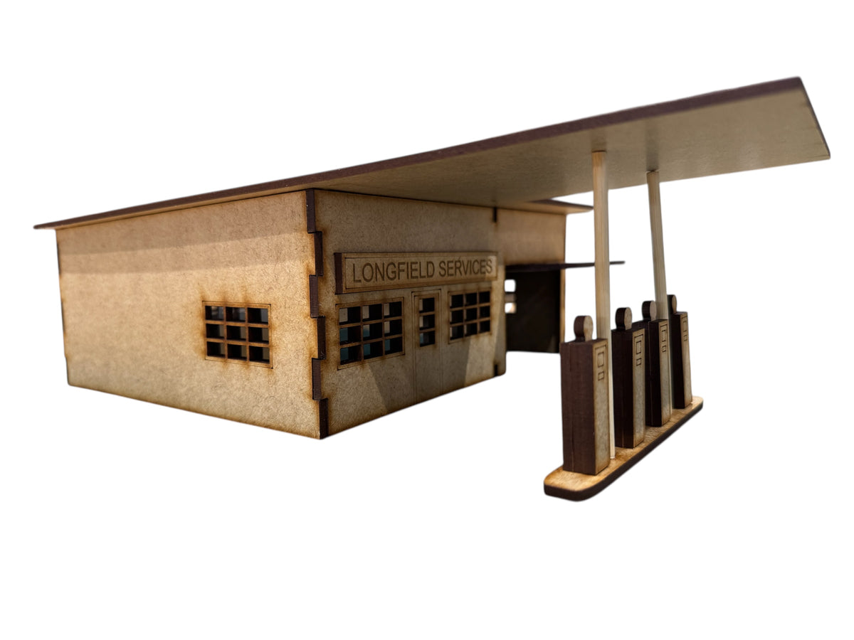 NEW FOR 2025 - N, OO & O Gauge 1950s Petrol Service Station  WorkShop.