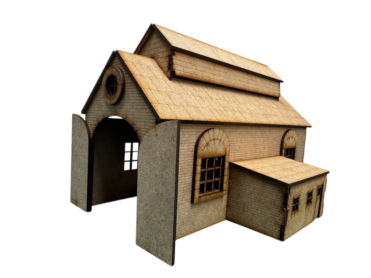 Laser Cut Short Engine Shed - OO gauge 1:76 Scale.