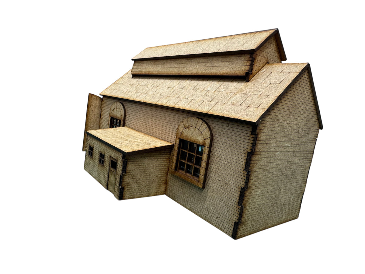 Laser Cut Short Engine Shed - OO gauge 1:76 Scale.
